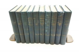 Antique 1891 Of J Fenimore Cooper 10 Volume Book Set Cooper 