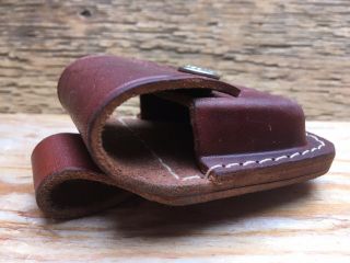 Vintage Brown Leather Zippo Lighter Holder/Case/Made In The USA/Belt Mountable 2