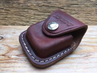 Vintage Brown Leather Zippo Lighter Holder/Case/Made In The USA/Belt Mountable 3