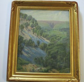 Antique Old Early California Plein Air Painting Landscape 1920 