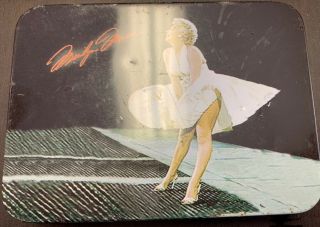 VINTAGE 1980 ' s MARILYN MONROE COLLECTORS KNIFE IN TIN BOX 2