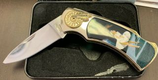 VINTAGE 1980 ' s MARILYN MONROE COLLECTORS KNIFE IN TIN BOX 3
