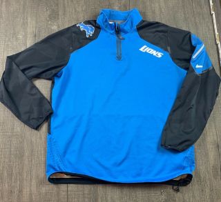 Mens Nike Detroit Lions Brian Xanders Team Issued Pullover Size Xl