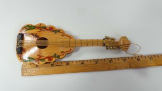 Vintage Silvestri Hand Crafted Mandolin or Guitar Wooden Christmas Ornament 2