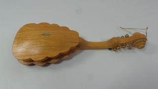Vintage Silvestri Hand Crafted Mandolin or Guitar Wooden Christmas Ornament 3