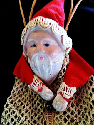 Antique Santa Claus Christmas Ornament Candy Container.  Pristine.