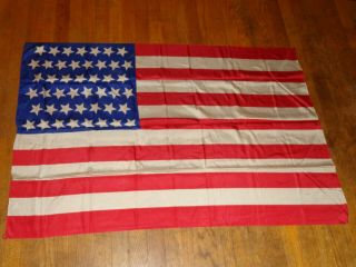 Antique 45 Star Us Silk Flag 1896 - 1908 32 " X 48 " And
