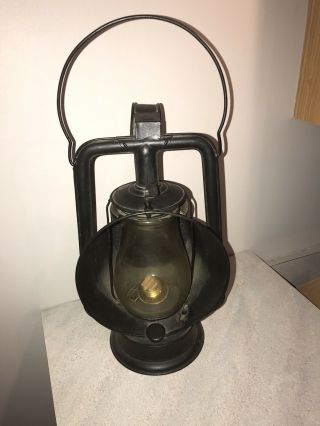 Vintage Star Head Light & Lantern Co Inspector Oil Lamp Nyc Lines Railroad Rr