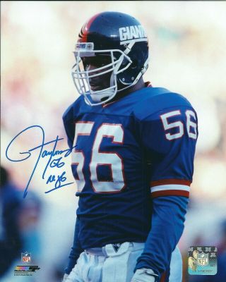 Autographed Lawrence Taylor York Giants " Nyg " 8x10 Photo With