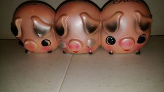 Vintage Ceramic Piggy Bank Pink Pigs His Hers Ours Bradley Exclusives Figurine