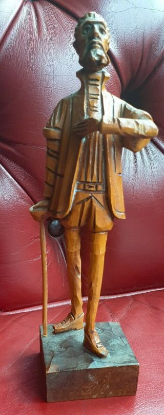 Vintage/antique Carved Wooden Figures Of Don Quixote Spain Spanish