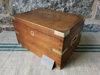 A 19th Century Oak Country House Campaign Silver Box