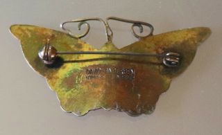 12/8 Vintage David Andersen Norway Sterling 925 Guilloché Enamel Butterfly pin 3