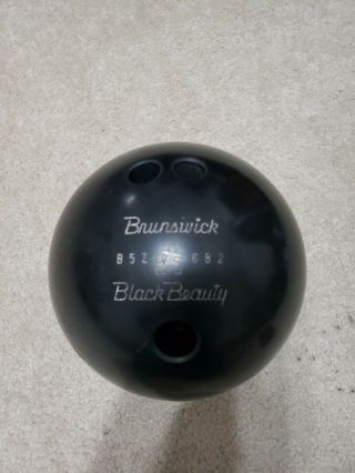 Brunswick Black Beauty 15 Lb Bowling Ball Vintage Vtg Euc