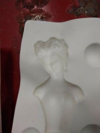 Vintage Jamar Mallory Ceramic Slip Casting Mold Bust Jm F - 45 G092