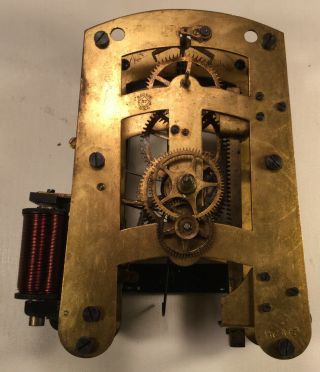Antique Seth Thomas 86a 30 Day Wall Clock Movement & Pendulum Parts