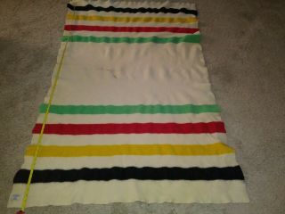 Vtg Mariposa 71x47 Wool 70s Stripes Point Blanket Western Bed Usa