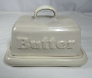 Vintage Bendigo Pottery Australian Dairy Corporation Butter Dish With Lid