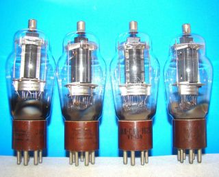 No Type 1625 Nu Radio Vintage Amplifier Vacuum 4 Tubes Valves St Shape Vt - 136