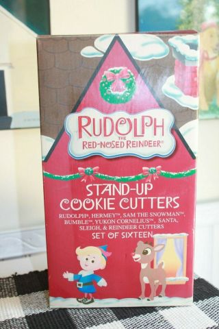 Vintage Christmas Rudolph The Red Nose Reindeer Cookie Cutter Set Of 16