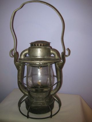 Antique N.  Y.  C.  S.  York Central Railroad Dietz Clear Globe Lantern
