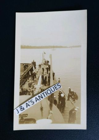 Vintage U.  S Navy Military Photo Picture Sailors On Ship