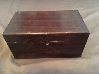 Vintage Wooden Poker Chip Set Caddy Clay Chips