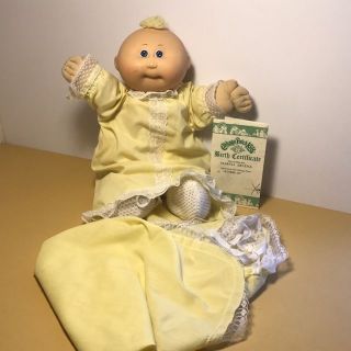 Cabbage Patch Kids Vintage 1983 Coleco Xavier Roberts Doll Preemie Certificate 2