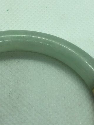 antique chinese white jade and sterling silver china export bangle bracelet 玉石 3