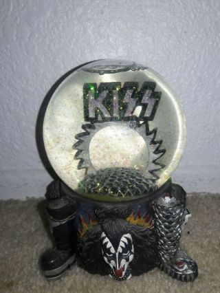 1997 Kiss Vintage Glitter Globe - All 4 Band Members Good Cond.  Rock Collectables