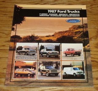 1987 Ford Truck Full Line Sales Brochure 87 F - Series Bronco Ranger