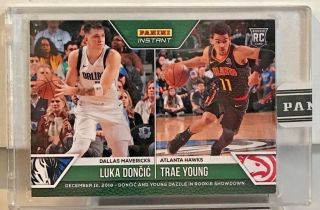 Luka Doncic / Trae Young 2018 - 19 Panini Instant 52 - Green Parallel Rc 
