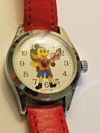 Vintage Mickey Mouse " Love " Watch - Walt Disney