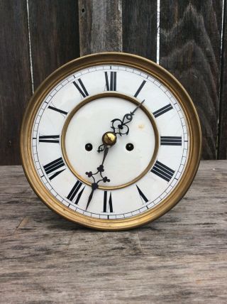 Antique Austrian " Remember " Weight Driven Wall Clock Movement,  Parts / Repairs