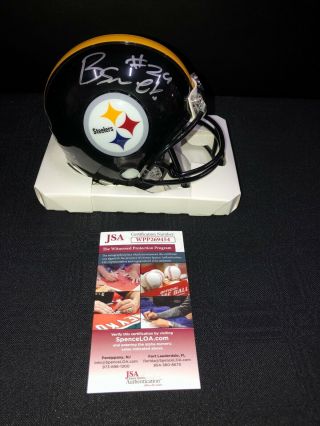 Benny Snell Jr.  Pittsburgh Steelers Signed Mini Helmet Jsa Witness,  Holo