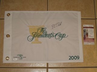 Steve Stricker Signed 2009 Presidents Cup Pga Tour Golf Flag Jsa Harding 2019