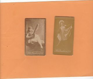 Old Fashion 2 Scarce Types Photographic Cards.  Actresses (l) Cat £30.  Issued 1890.