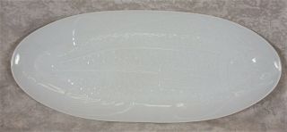 Vtg Dansk France Fish Embossed White Porcelain Long Oval Serving Platter 24 X 10
