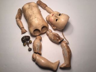 Antique Circa 1918 - 21 Trego Composition Doll As - Is Parts Creepy Haunted ☠️