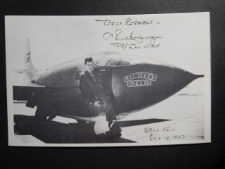 Old Postcard,  Rppc,  Bell Xs - 1,  Pilot Chuck Yeager,  10/14/1947