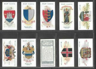 Wills 1905 Intriguing (arms) Full 50 Card Set  Borough Arms 4th Series
