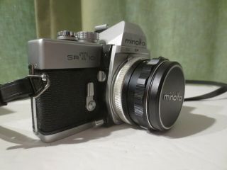 Vintage Minolta SRT 101 35mm SLR Film Camera Body And f55 1:1.  7 Lens 2