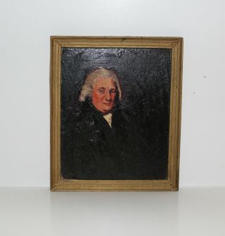 Vintage Tynietoy Hand - Painted Portrait Of Colonial Gentleman