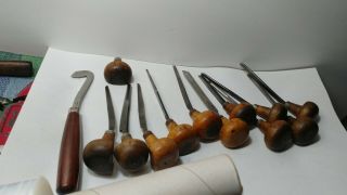 12 E C Muller Antique Carving Tools Check Photos May Need Sharpening Check Photo