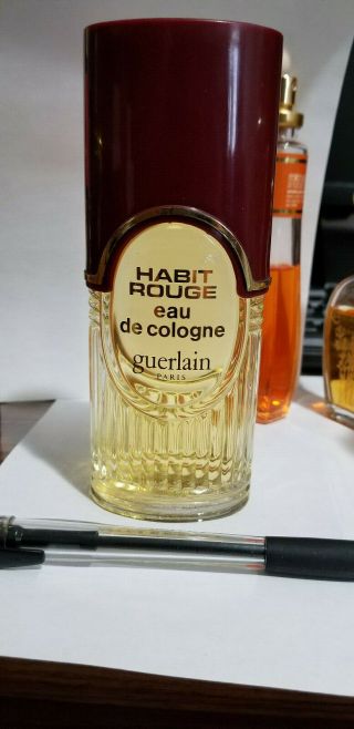 Womens Vintage Habit Rouge By Guerlain Perfume Edc - Full Size Bottle From Estate