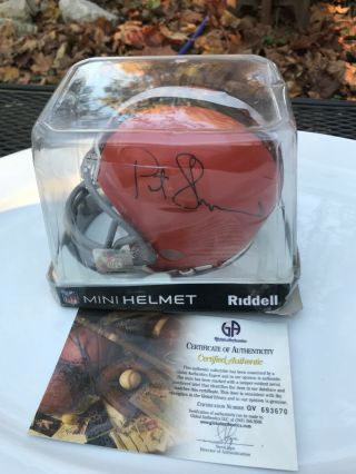 Pat Shurmur Autographed Riddell Cleveland Browns Mini Helmet With