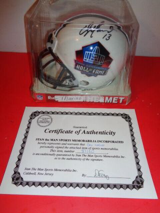 Dan Marino 13 Signed Pro Football Hall Of Fame Mini Helmet With In Case