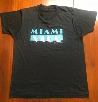 Vtg Miami Vice T Shirt 1984 Universal City Studios 80s 50/50 Made Usa M