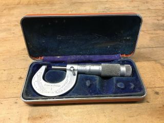 Vintage Brown & Sharpe No.  1 Micrometer Machinist Tool - Usa Toolmaker Fabricator