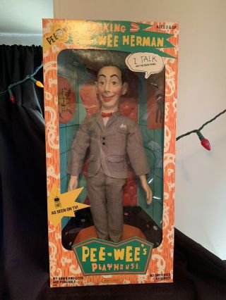 Vtg 1987 Pee Wee Herman 17 " Talking Doll Figure Matchbox Playhouse
